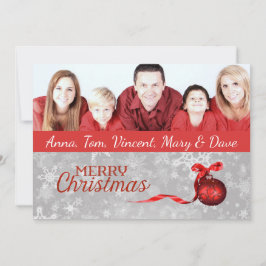 Festividades Cartão de Natal de Foto da Família