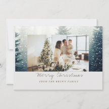 Cartão de Natal de foto da família personalizável