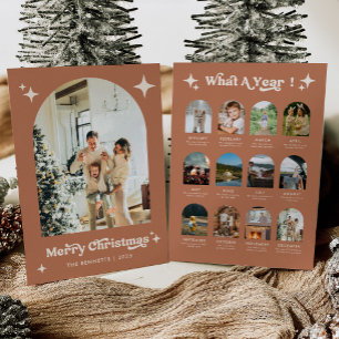 Festividades Cartão de Natal de Foto de Arco Boho Revisão do An