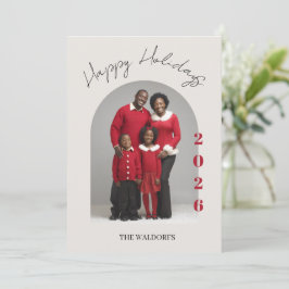 Festividades Cartão de Natal de Foto de Família | Felicidades
