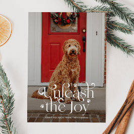 Festividades Cartão de Natal de Foto de Pet Libere a Alegria