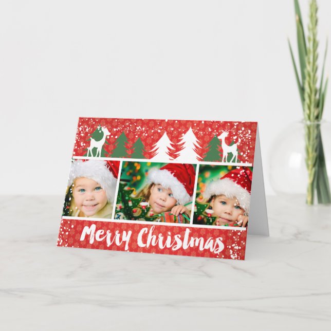 Festividades Cartão de Natal de Foto Divertido (Frente)