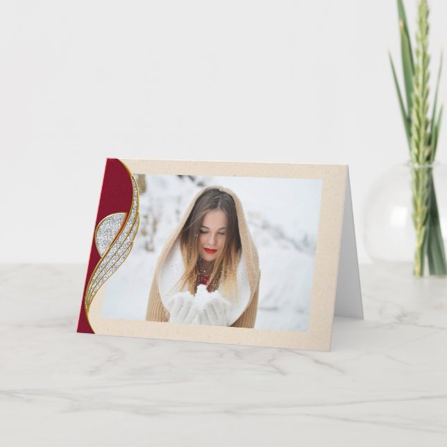 Festividades Cartão de Natal de Foto do País Elegante (Frente)