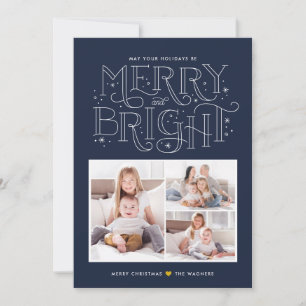 Festividades Cartão de Natal de Foto feliz e Brilho 3