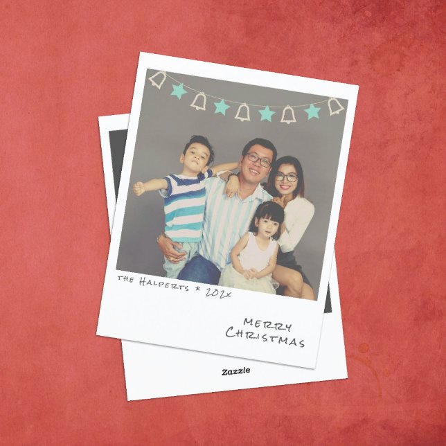 Festividades Cartão de Natal de Foto Instantânea Nostálgico (Criador carregado)