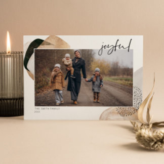 Festividades Cartão de Natal de Foto Joyful