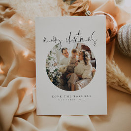 Festividades Cartão de Natal de Foto Minimalista Moderno