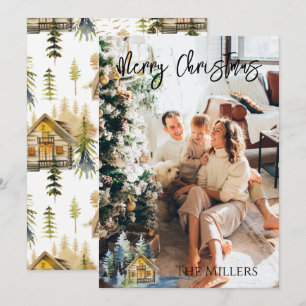 Festividades Cartão de Natal de Foto Nórdico/Montanhês Personal