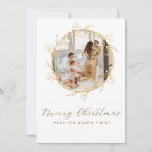 Cartão de Natal de foto personalizável moderno