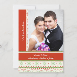 Festividades Cartão de Natal de Fotografia Casados e Alegres