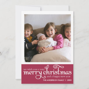 Festividades Cartão de Natal de Fotografia Tipográfica