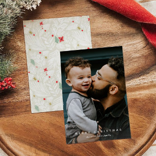 Festividades Cartão de Natal de Fotografia Vertical Botânica de