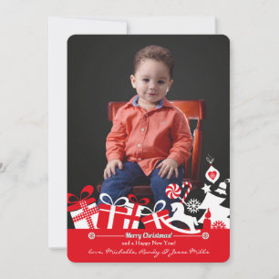 Festividades Cartão de Natal de Fotos Alegria Cristã