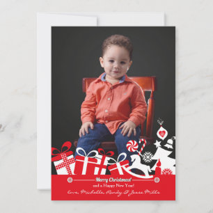 Festividades Cartão de Natal de Fotos Alegria Cristã