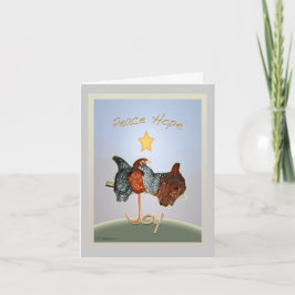 Festividades Cartão de Natal de frango de quintal