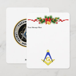 Festividades Cartão de Natal de Freemason Personalizado