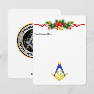 Festividades Cartão de Natal de Freemason Personalizado