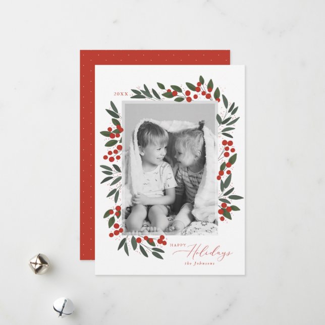 Festividades Cartão de Natal de Frutas de Natal (Frente/Verso In Situ)