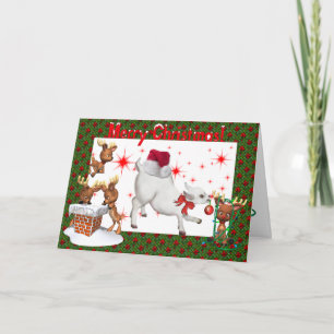 Festividades Cartão de Natal de Gato Bastante