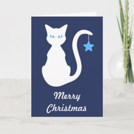 Festividades Cartão de Natal de Gato Branco