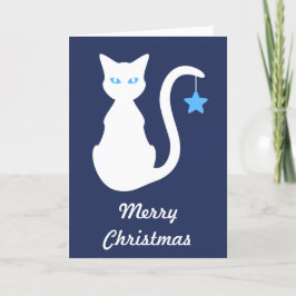 Festividades Cartão de Natal de Gato Branco