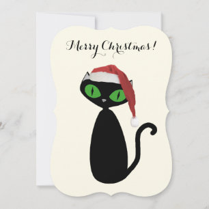 Festividades Cartão de Natal de Gato legal