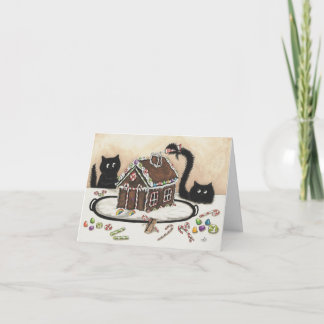 Festividades Cartão de Natal de Gato Preto Peek & Boo por Bihrl