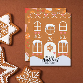 Festividades Cartão de Natal de Gengibre sem Foto