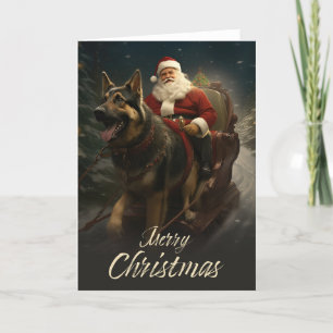 Festividades Cartão de Natal de german shepherd