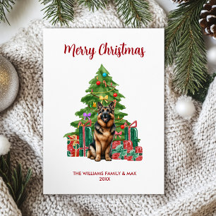 Festividades Cartão de Natal de german shepherd
