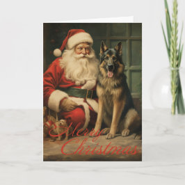 Festividades Cartão de Natal de german shepherd