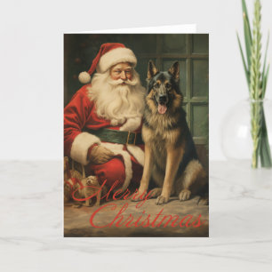 Festividades Cartão de Natal de german shepherd