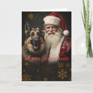 Festividades Cartão de Natal de german shepherd