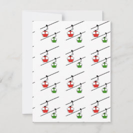 Festividades Cartão de Natal de gôndolas vermelhas e verdes