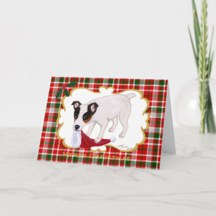 Festividades Cartão de Natal de Jack Russell Terrier