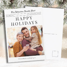 Festividades Cartão de Natal de Jornal com fotografia