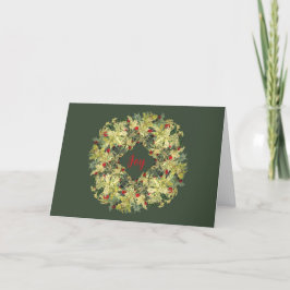 Festividades Cartão de Natal de Joy Seasonal Wreath