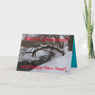 Festividades Cartão de Natal de Kansas Snowy Creek
