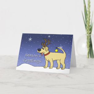 Festividades Cartão de Natal de laboratório amarelo