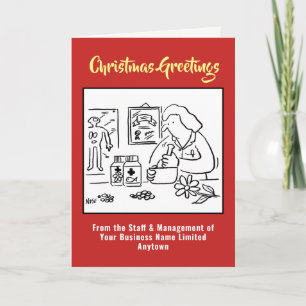 Festividades Cartão de Natal de Medicina Alternativa ou Homeopa