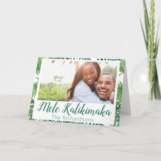 Festividades Cartão de Natal de Mele Kalikimaka (Frente)