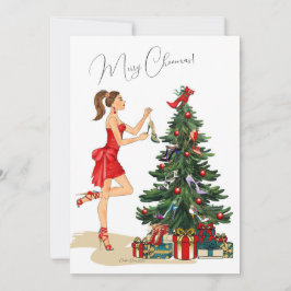 Festividades Cartão de Natal de Moda