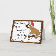 Cartão de Natal de Muddy Corgi