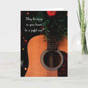 Festividades Cartão de Natal De Música Acústica De Música Joyfu