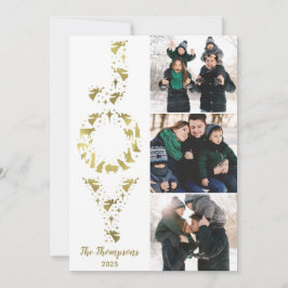Festividades Cartão de Natal de Natividade, JOY Gold Foil
