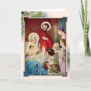 Festividades Cartão de Natal de Natividade Religiosa