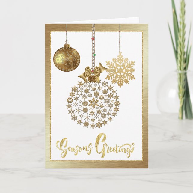 Festividades Cartão de Natal de Negócios Corporativo com Natal (Frente)