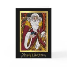 Cartão de Natal de Negócios Corporativo com Papais