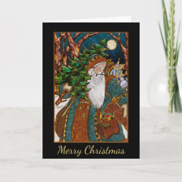 Festividades Cartão de Natal de Negócios Corporativo com Papais