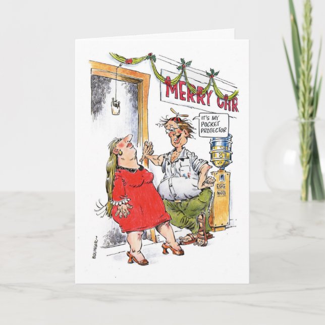 Festividades Cartão de Natal de nerd (Frente)